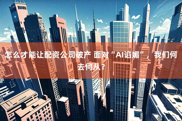 怎么才能让配资公司破产 面对“AI谄媚”，我们何去何从？